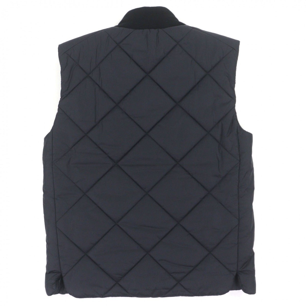 Hermes Collar Cashmere Reversible Quilted Zip Up Down Vest Black M — view 4