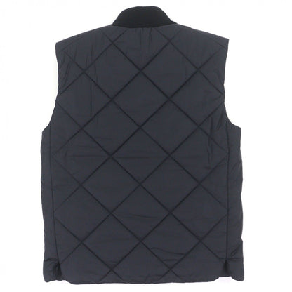 Hermes Collar Cashmere Reversible Quilted Zip Up Down Vest Black M — view 4