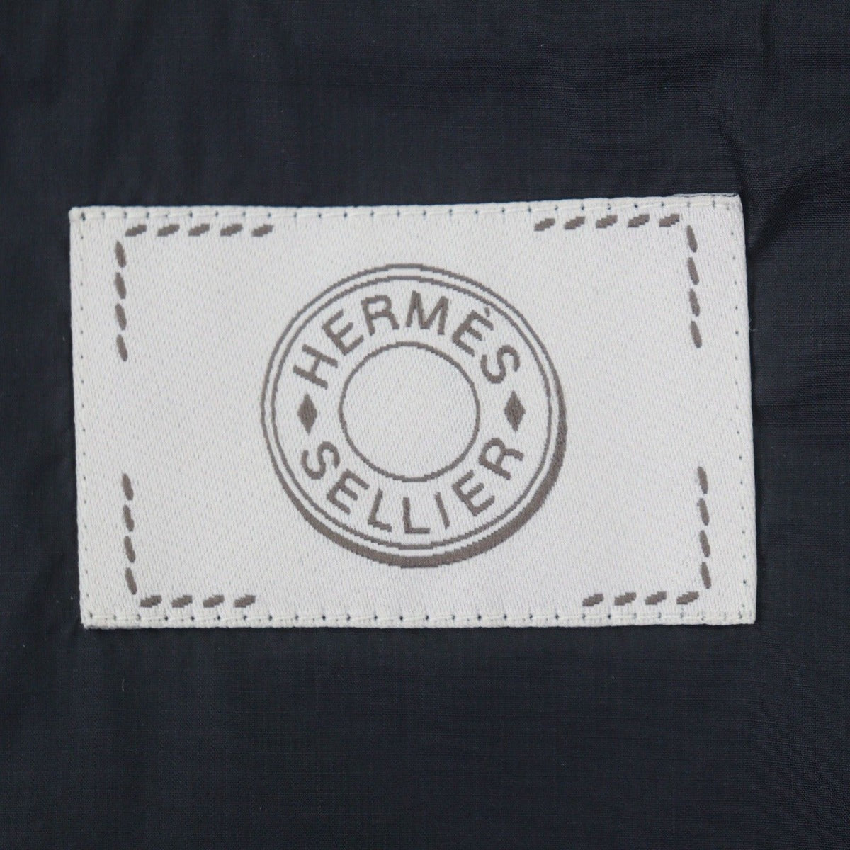 Hermes Collar Cashmere Reversible Quilted Zip Up Down Vest Black M — view 7