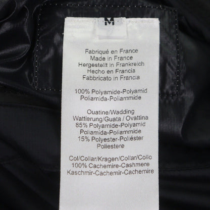 Hermes Collar Cashmere Reversible Quilted Zip Up Down Vest Black M — view 8