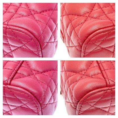 Dior Lady Dior Leather Micro Vanity Cannage Shoulder Bag Red 347394 Shoulder Bag