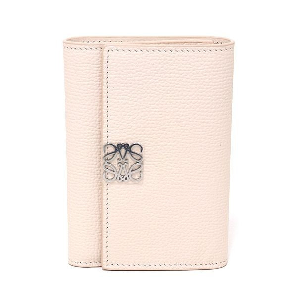 Loewe Anagram Vertical Wallet Small Pebble Grain Calf Trifold Talco