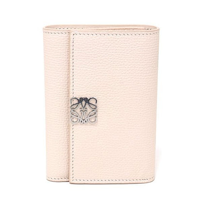 Loewe Anagram Vertical Wallet Small Pebble Grain Calf Trifold Talco