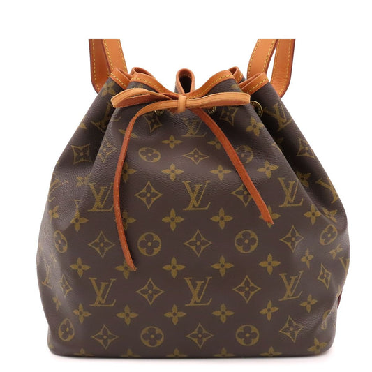 Louis Vuitton Petit Noe Brown Monogram Canvas Drawstring Shoulder Bag