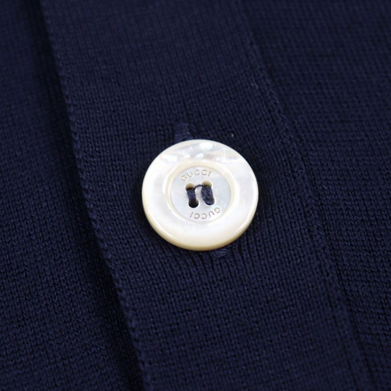 Gucci 576815 100% Wool Cardigan With GG Embroidery Logo Buttons And Pockets