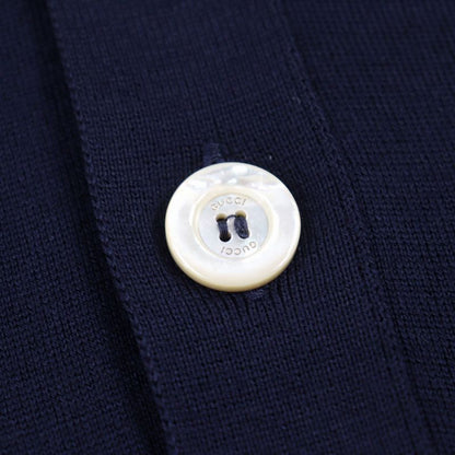 Gucci 576815 100% Wool Cardigan With GG Embroidery Logo Buttons And Pockets