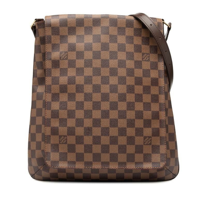 Louis Vuitton Damier Musette Brown Leather