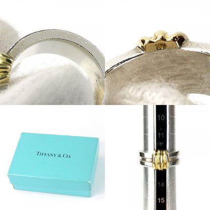 Tiffany & Co Ring - Ring Grooved With 3 Rows 925 Silver 18K Yellow Gold Approx