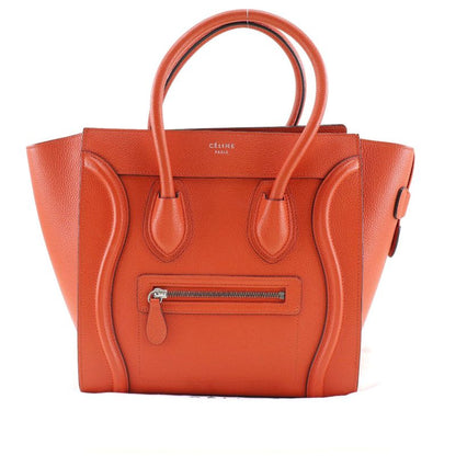 Celine Luggage Micro Shopper 167793dru.27 Leather Vermilion Ladies Handbag