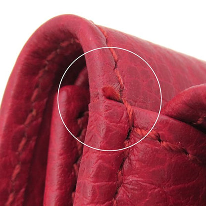 Gucci Trifold Wallet GG Marmont Leather Red Gold Hardware Petite Marmont Red