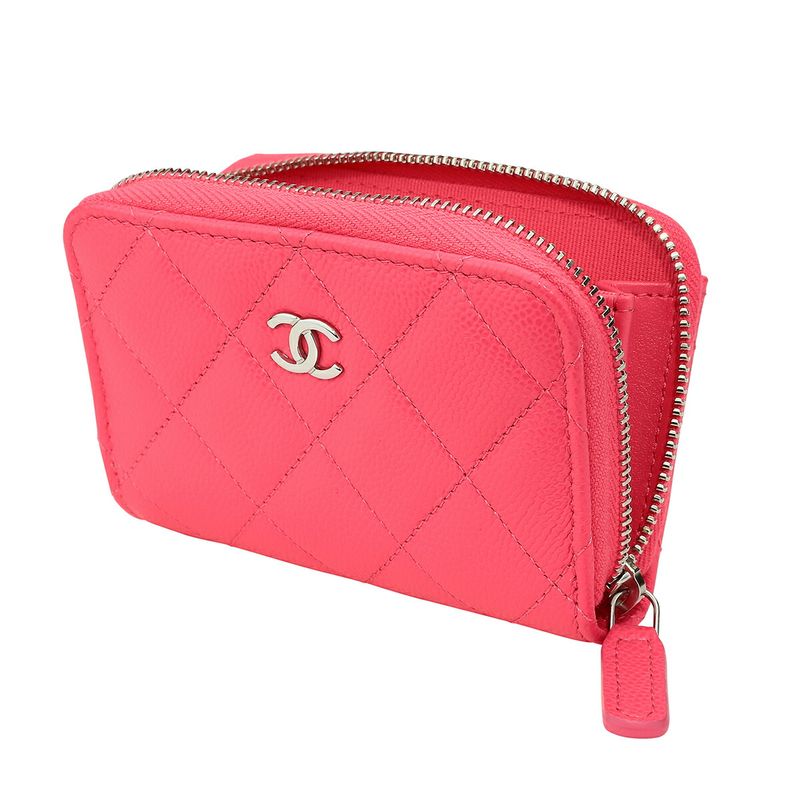 Chanel Coin Case Classic ZIP COIN Purse Neon Pink
