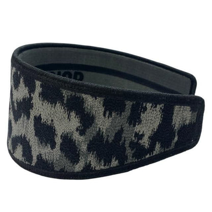 Christian DIOR Oblique Catsuit Headband Hair Accessory Leopard Gray Black Canvas