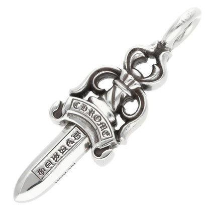 Chrome Hearts Double Dagger Pendant Silver Necklace