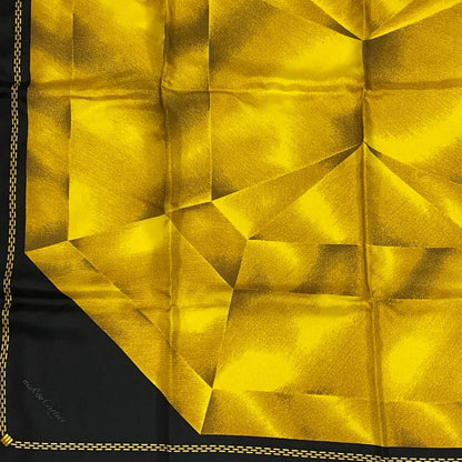 Cartier Scarf Bandana With Diamond Jewelry Pattern Silk Gold And Black