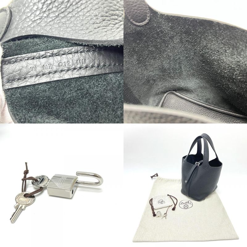 Hermes Handbag Picotin Lock PM Picotin Lock PM Taurillon Clemence Black