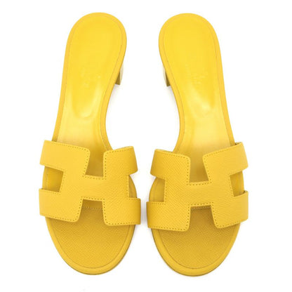 Hermes Oasis Sandals Size 35 Yellow Series Yellow Heel H Motif Ladies