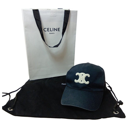 Celine Triomphe Baseball Cap Black