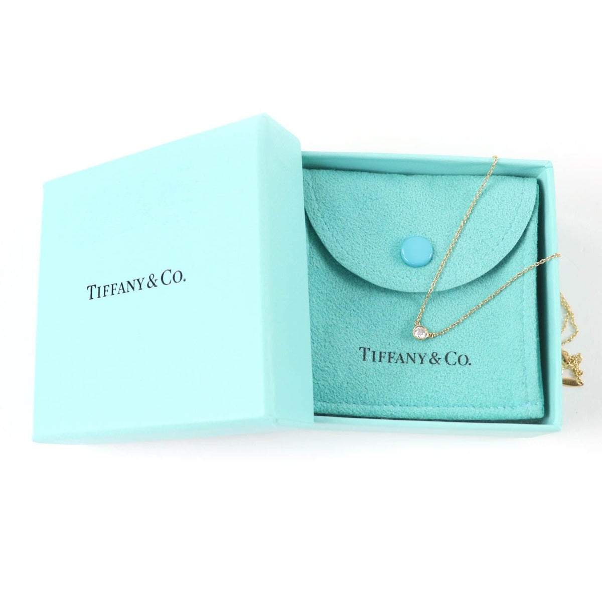 Tiffany & Co. by the Yard Single Diamond Pendant 18K 750 Frame — view 2