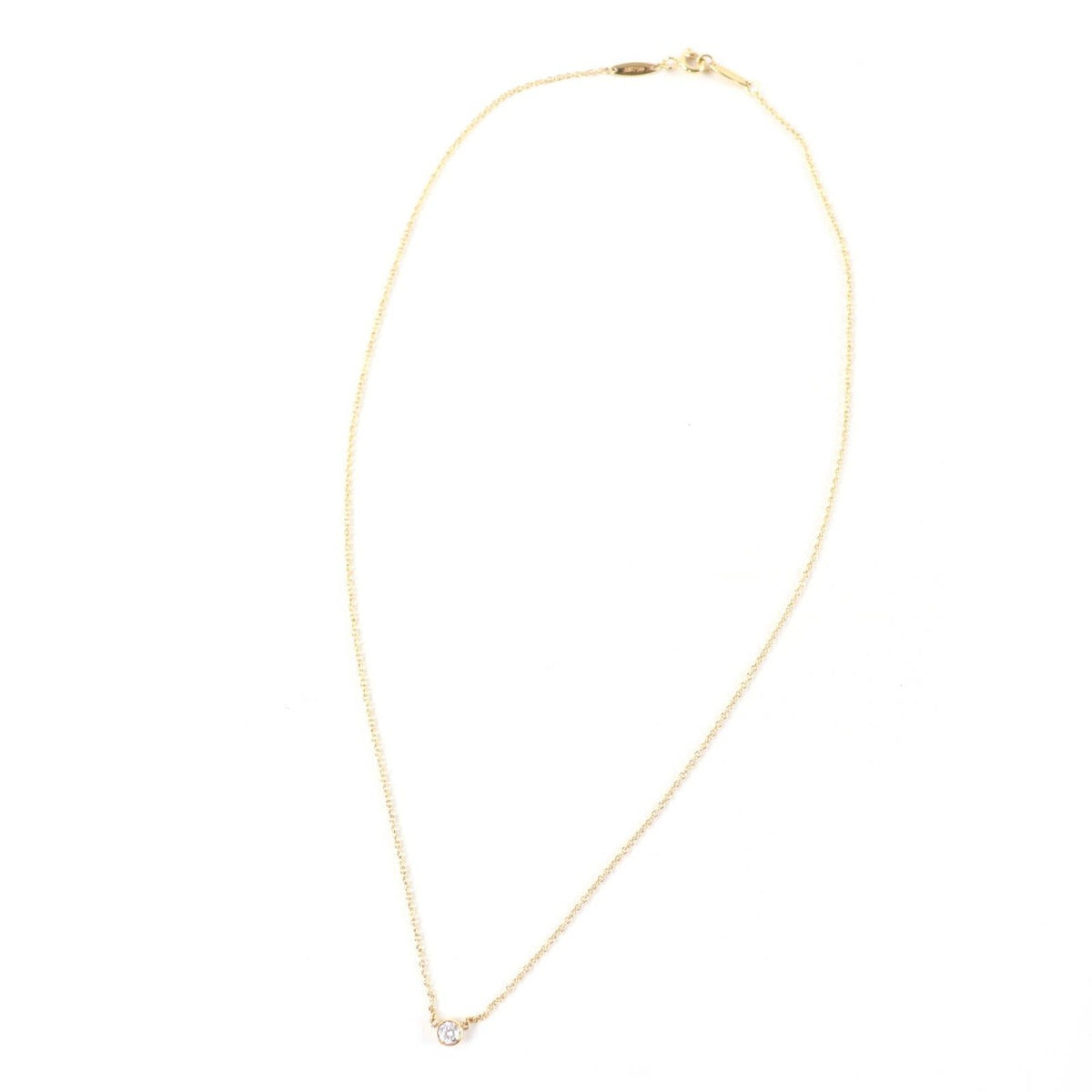Tiffany & Co. by the Yard Single Diamond Pendant 18K 750 Frame — view 3