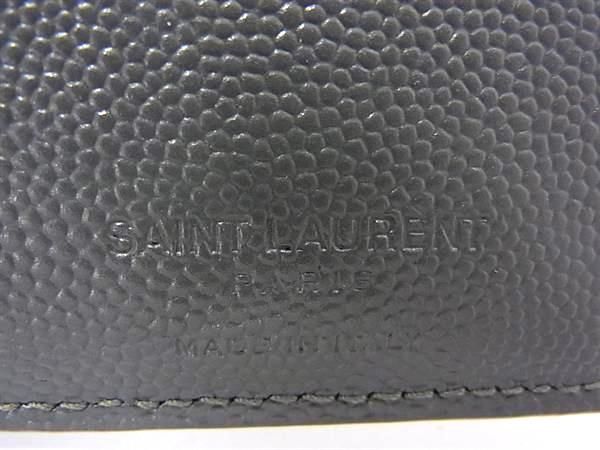 Saint Laurent Leather Bifold Wallet Men Women Grayish Aw1873