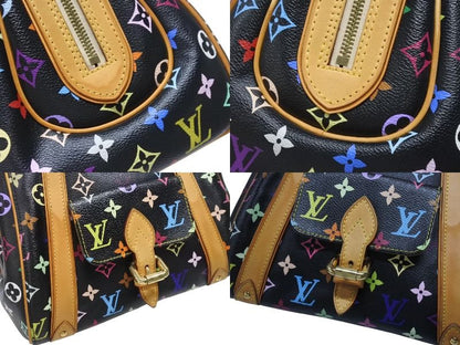 Louis Vuitton Monogram Multicolor Priscilla Handbag Noir Black Gold — view 6