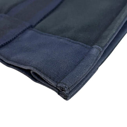 Hermes Handbag Deauville PM Black Navy Excellent Condition Canvas