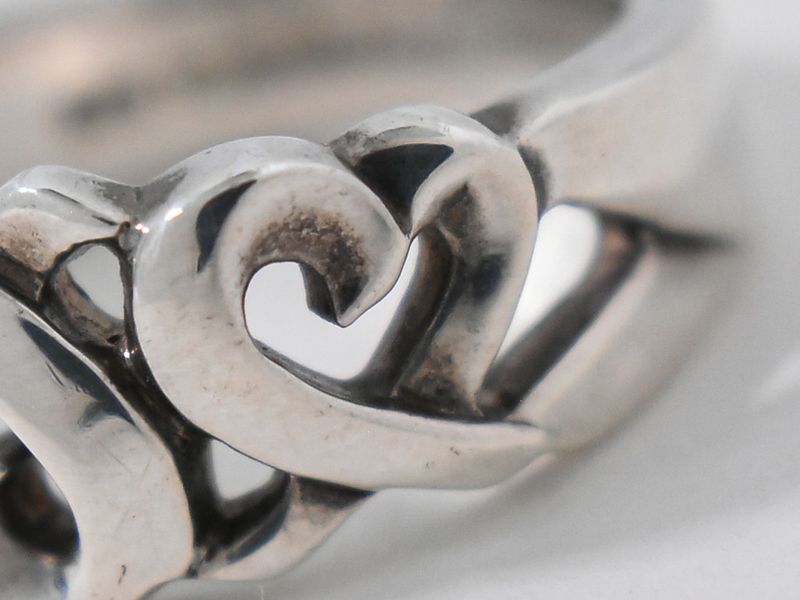 Authentic Tiffany & Co Tiffany & Co Triple Loving Heart 925 Ring Ring Size 11.5