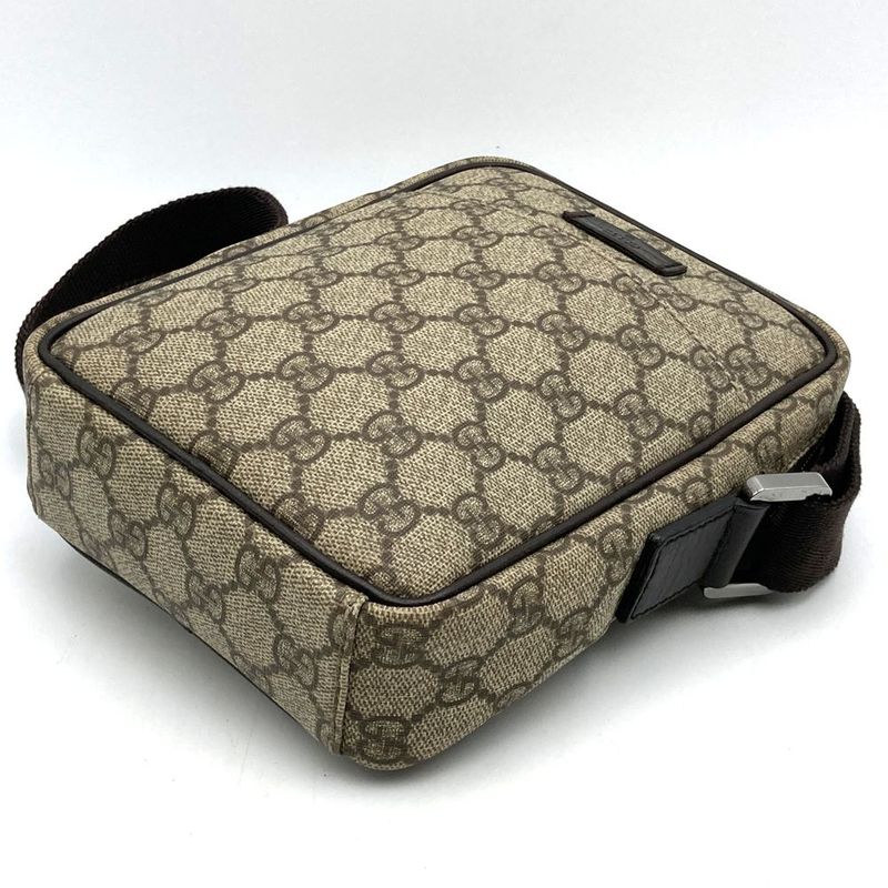 Gucci 122754 Shoulder Bag GG Supreme Brown Beige Ladies Men Fashion Vintage