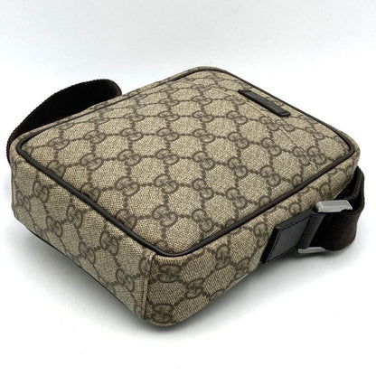 Gucci 122754 Shoulder Bag GG Supreme Brown Beige Ladies Men Fashion Vintage