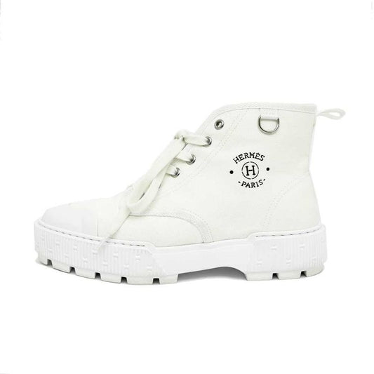 Hermes Short Boots Itinerelle Size 38 White String Apparel
