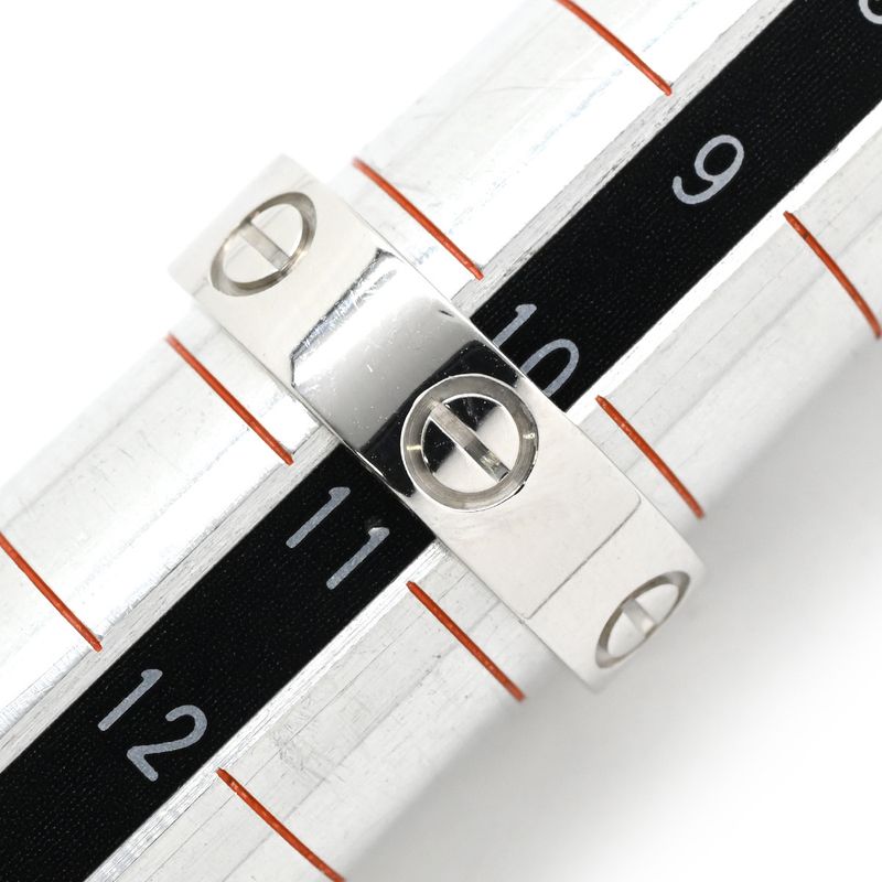 Cartier Ring Love Ring 18k White Gold White Gold #51(jp11) Love Ring 750 18k Wg