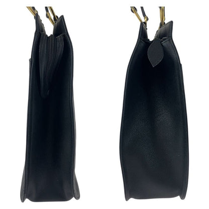 YVES Saint Laurent Yves Saint Laurent Black Gold Hardware Leather Tote Bag