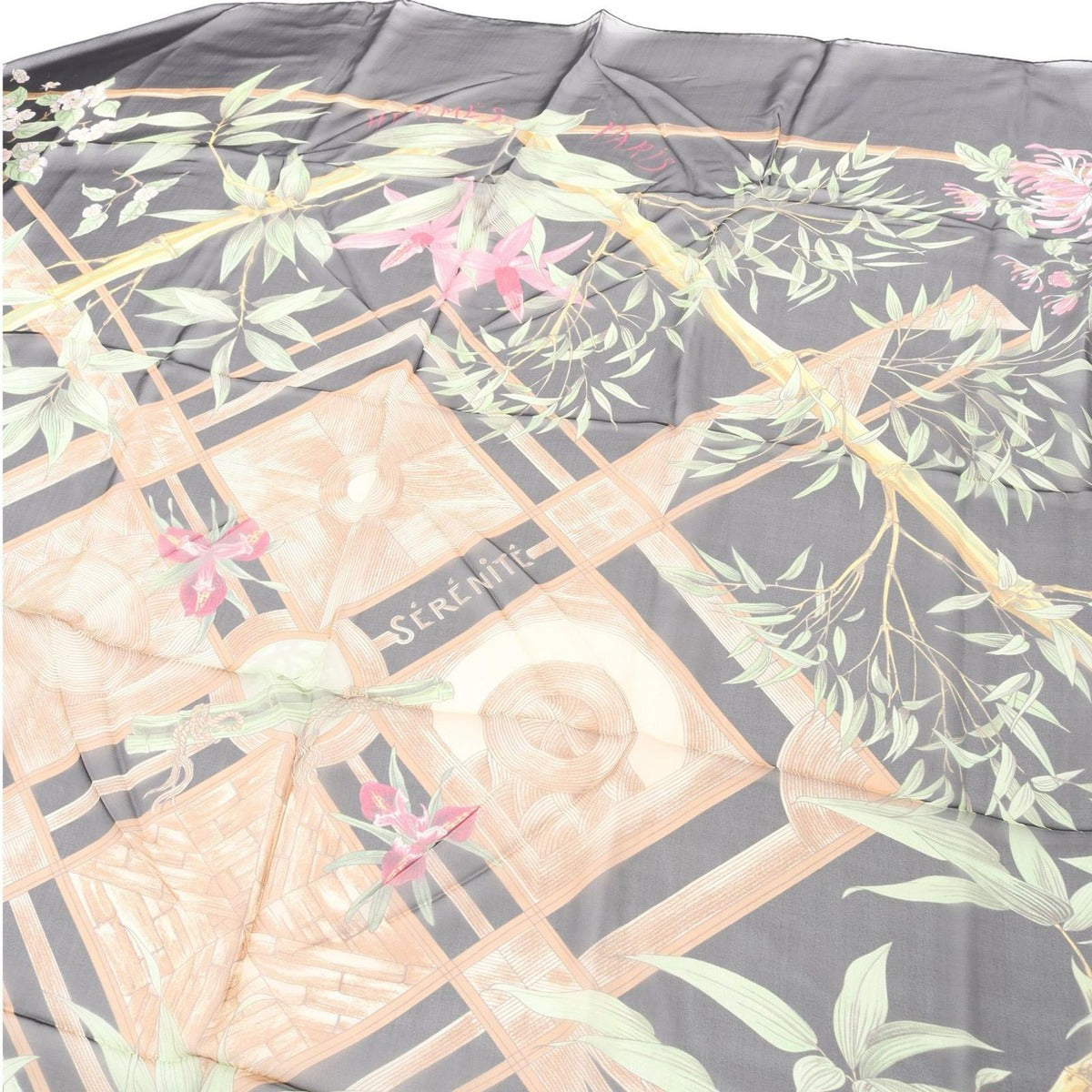 Hermes Scarf Shawl Carre 140 Muslin Serenite Silk Black Multicolor — view 2