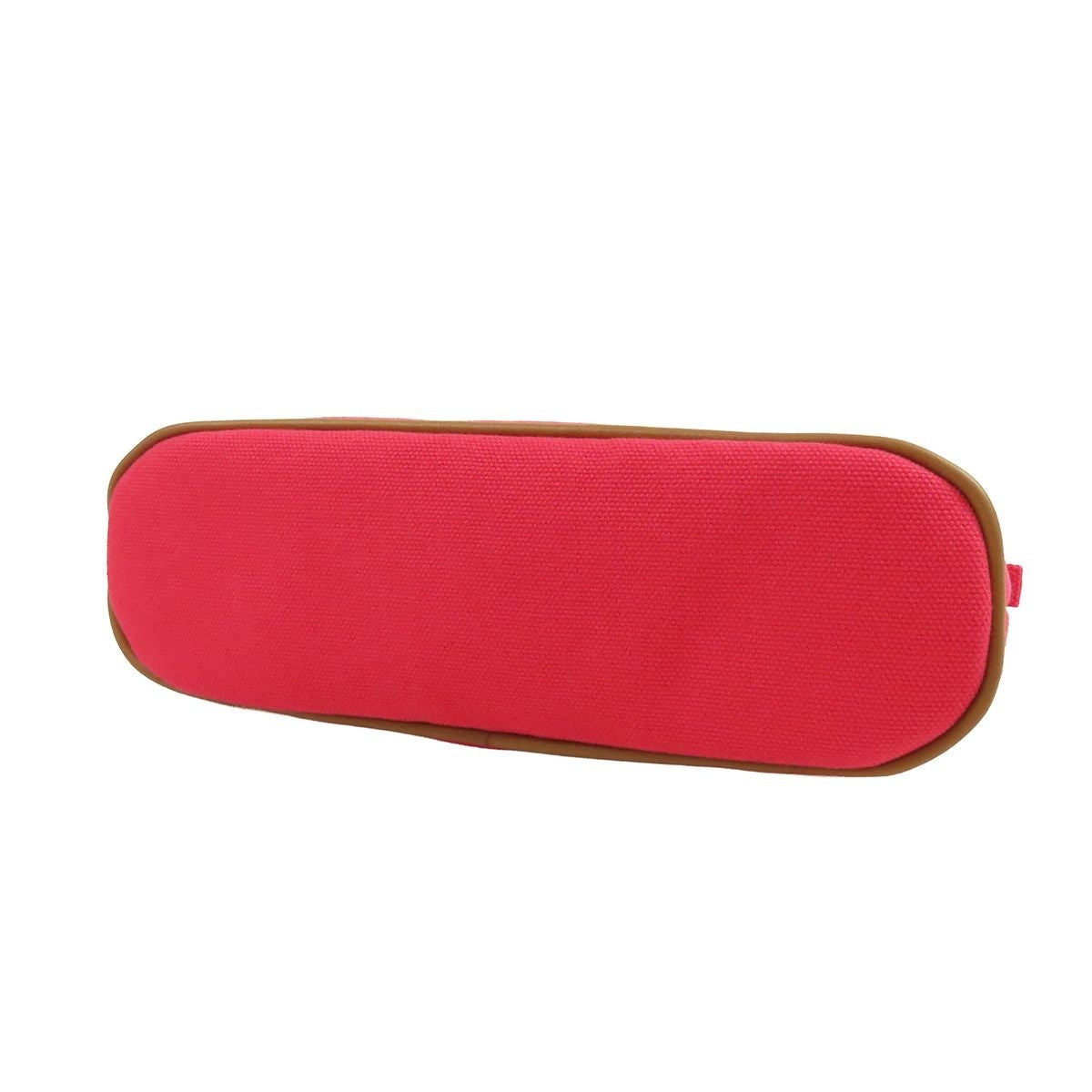 Hermes Bolide Pouch Mini Hibiscus Pink Silver Cotton Displayed — view 3