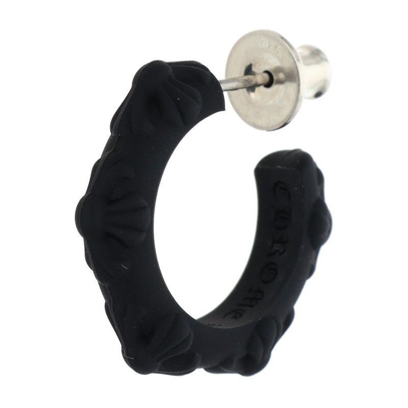 Chrome Hearts Rubber Hoop Cross Small Band Silicone Single Earring