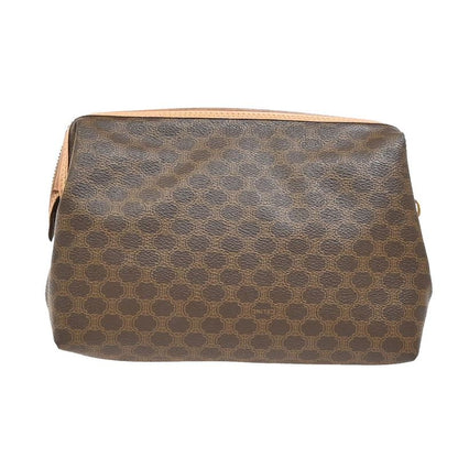 Celine Pouch Macadam PVC Leather Brown 04ka884