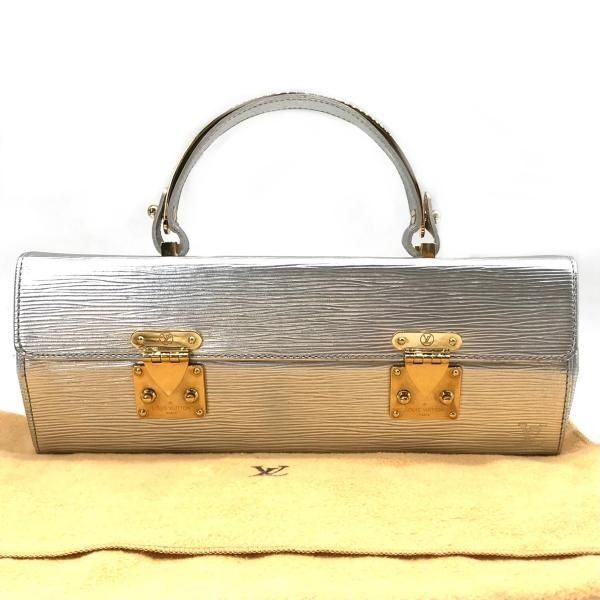 Louis Vuitton Epi Galaxia Vanity Hand Bag Metallic Silver