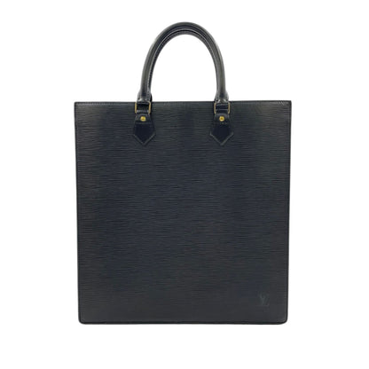 Louis Vuitton Sac Plat Epi Noir Leather Black Tote Gold