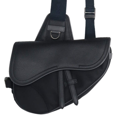 Dior X Sacai Saddle 1adpo246usc Leather Nylon Shoulder Bag Men's