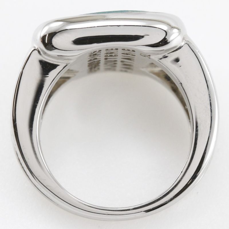 Hermes Corozo Metal Size 10.5 Silver Ladies 10.1g Ring