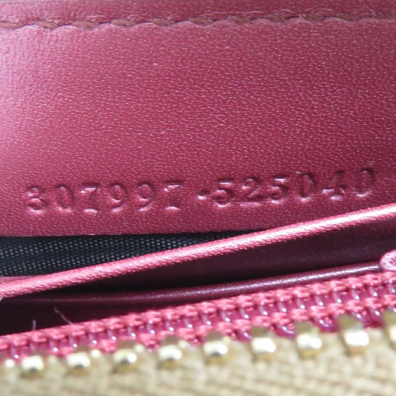 Gucci Round Zipper Long Wallet Micro Guccissima 307997