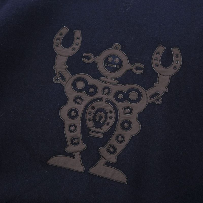 Hermes Sweatshirt 21SS Long Sleeve Long Sleeve Hello Mr Farrier Leather Patch