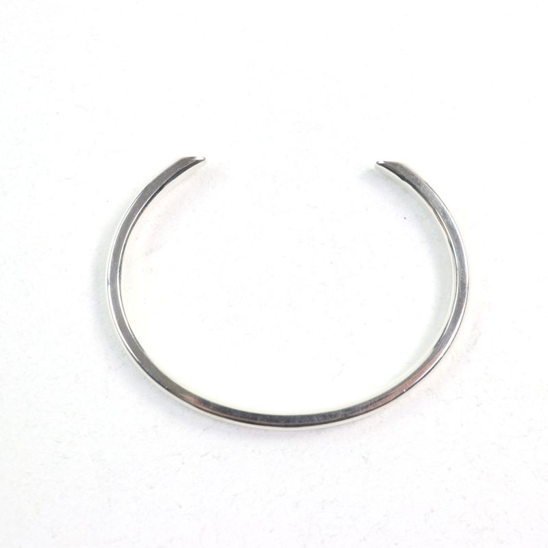 Tiffany & Co Makers' Narrow Ag925 Logo Engraved Bangle Silver Weight 16.06g