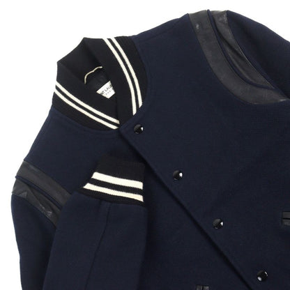 Saint Laurent Paris 354718 Eddie Period Leather Switched Stajan Teddy Jacket