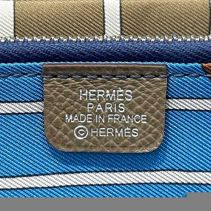 Hermes Round Zipper Long Wallet Azap Silk Quinn F22990