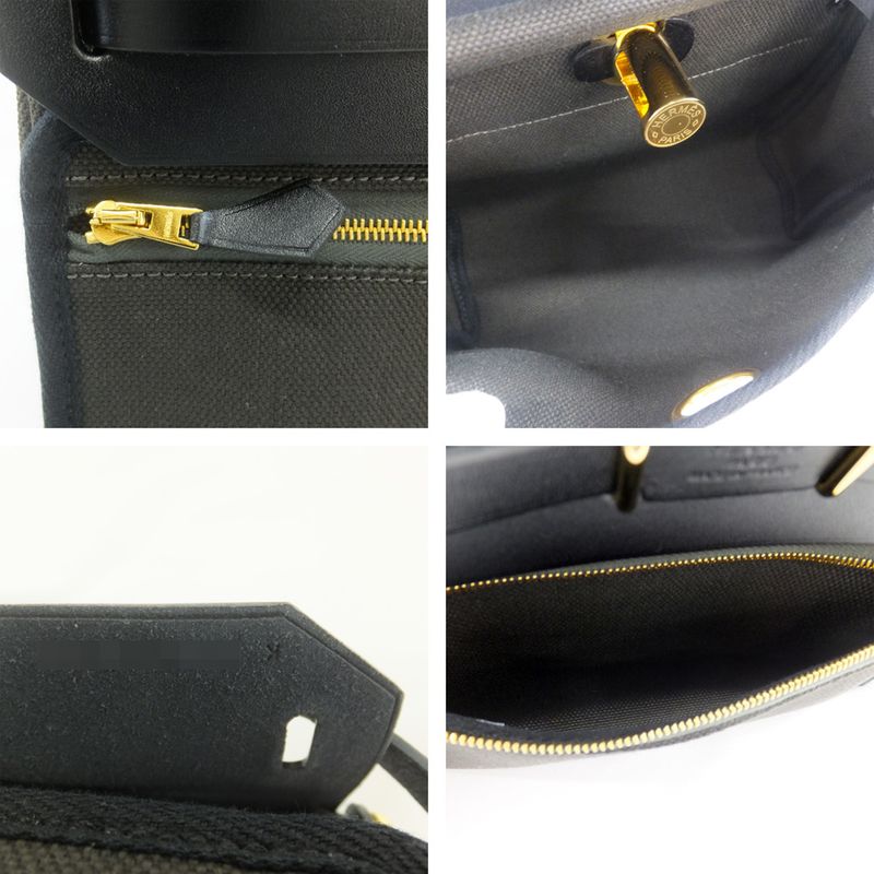 Hermes Herbag Her Bag Mini Toile Ash Vash Hunter - K Carved Around