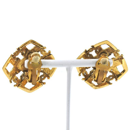 Chanel Coco Mark Vintage Gold Plated Gold 23 Ladies 23g Earrings