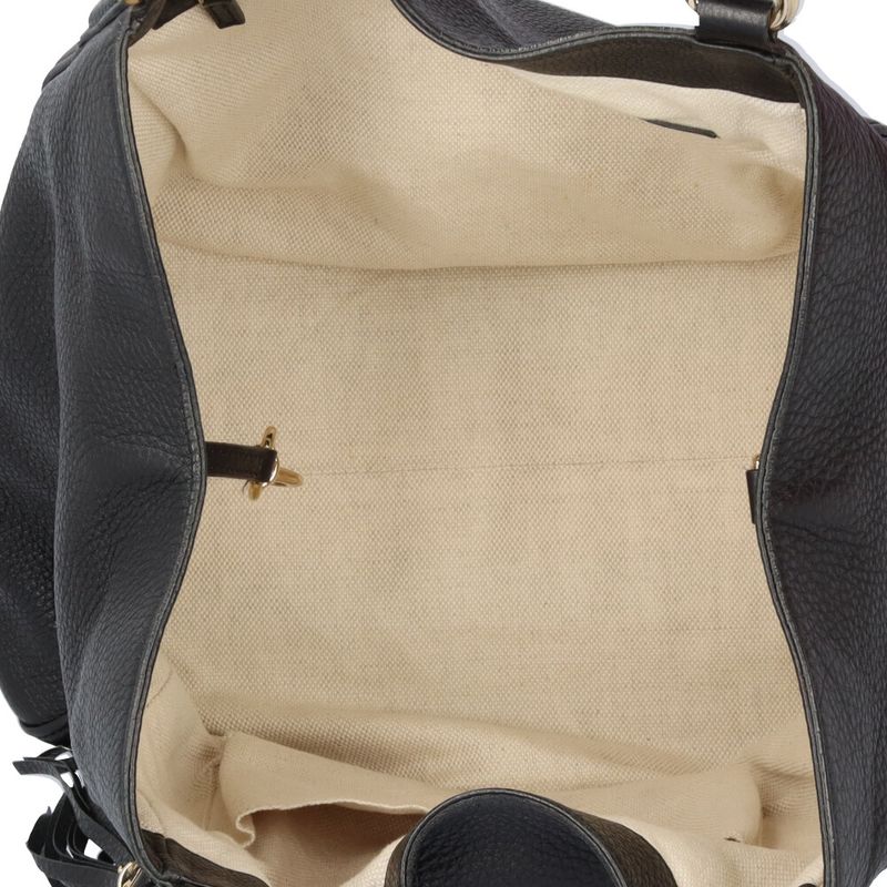 Gucci Soho Shoulder Bag Leather 282309 Black Ladies Gucci  Gucci