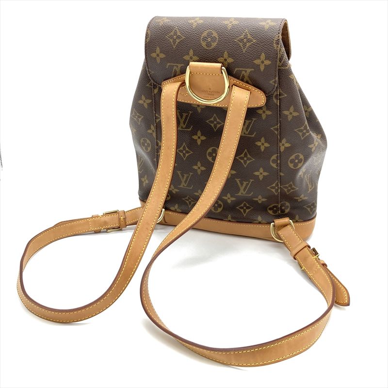 Louis Vuitton Montsourismm Backpack Monogram Canvas M51136 Brown Gold Hardware