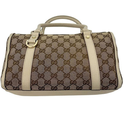 Gucci Mini Boston Bag Beige White Abby 130942 Excellent Condition
